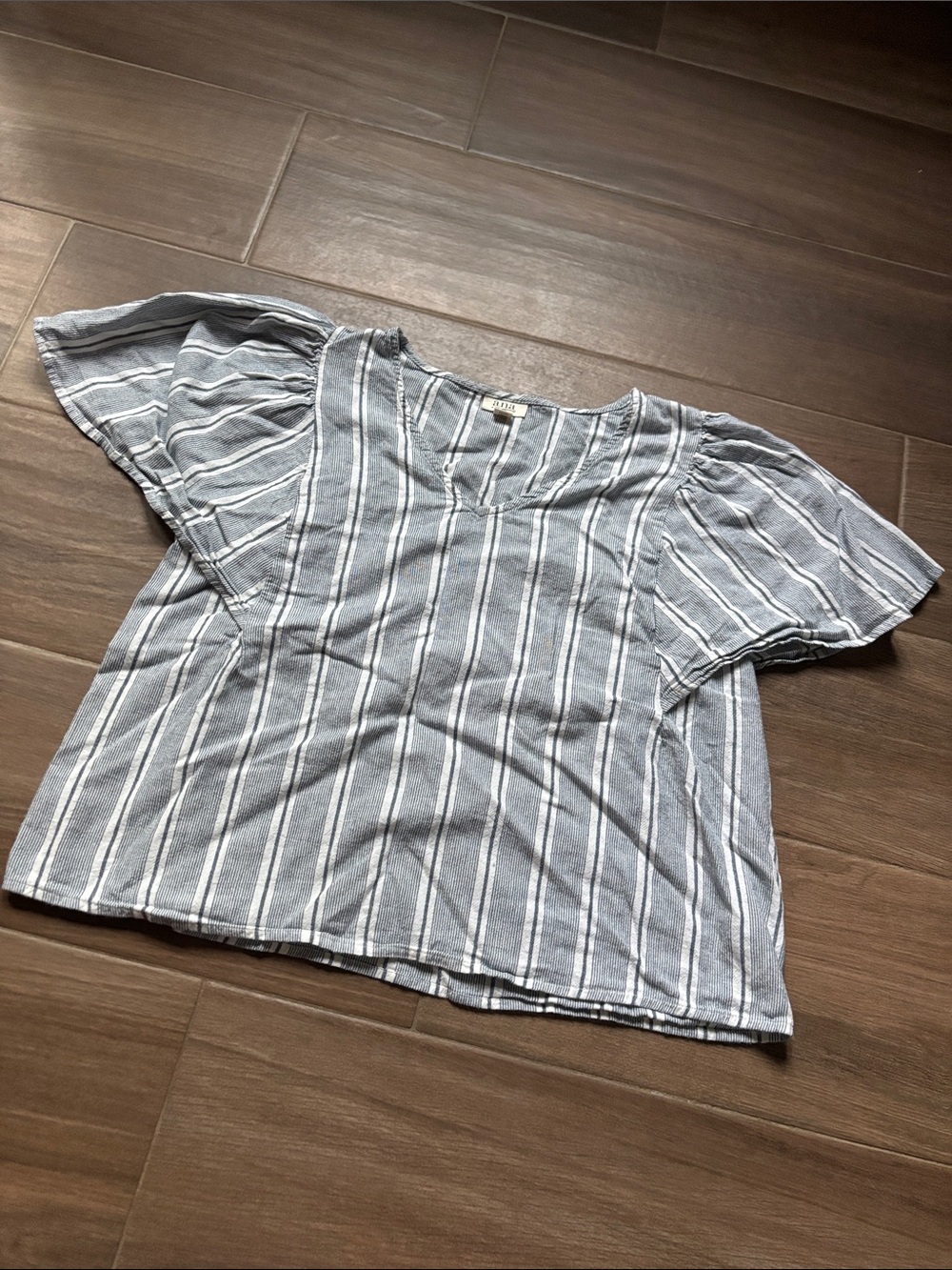Women’s Striped Cotton Short Sleeve Top
